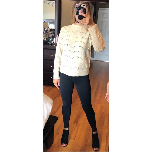 Mock Neck Pompom Sweater - Picture 7 of 7